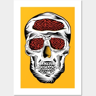 Skull maze Posters and Art